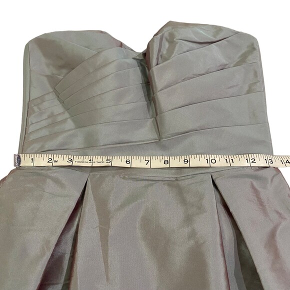 Alfred Sung D538 Size 4  Dress Pockets Atlantis Gray Strapless Cocktail NWT - Picture 13 of 14